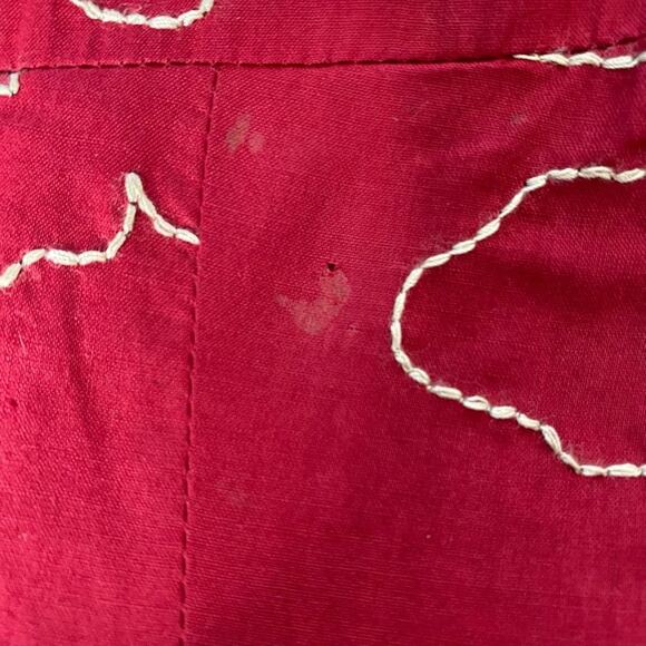 Tibi Embroidered Beaded Red Dress Size 8 - Picture 4 of 13